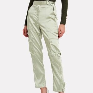 NWT Structured Sateen Utility Pant in green